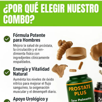 Óxido Nítrico Promax™ + Prostate Health en pack 2x1:💪🔥(120 cápsulas)