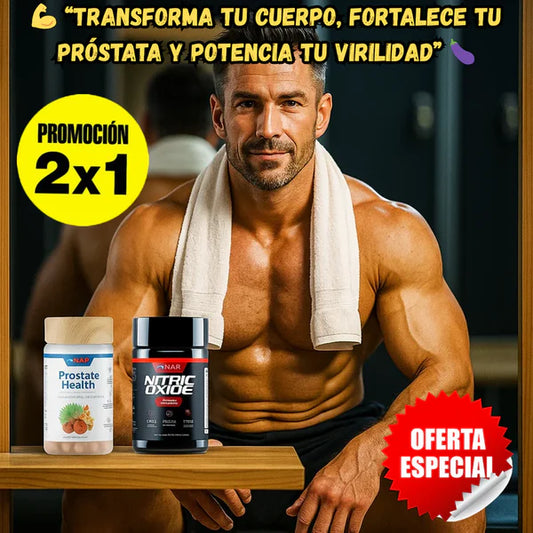 Óxido Nítrico Promax™ + Prostate Health en pack 2x1:💪🔥(120 cápsulas)
